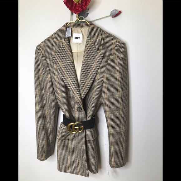Dkny Jackets & Blazers - NEW | DKNY Petites | One Button Plaid Wool Blazer